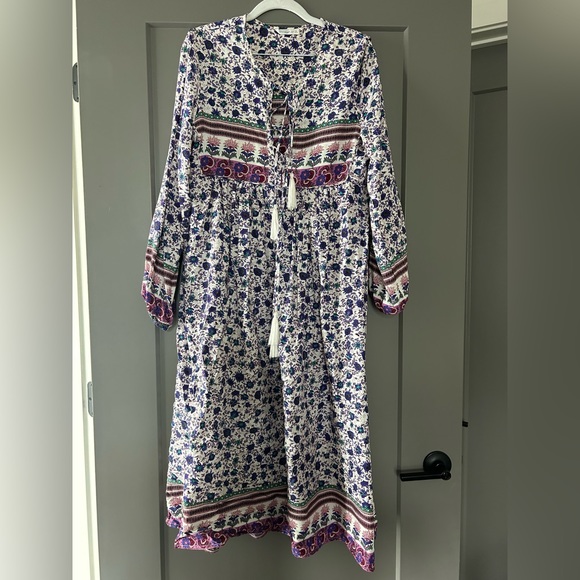 R. Vivimos Women’s Long Sleeves Floral Print Retro - Picture 2 of 3